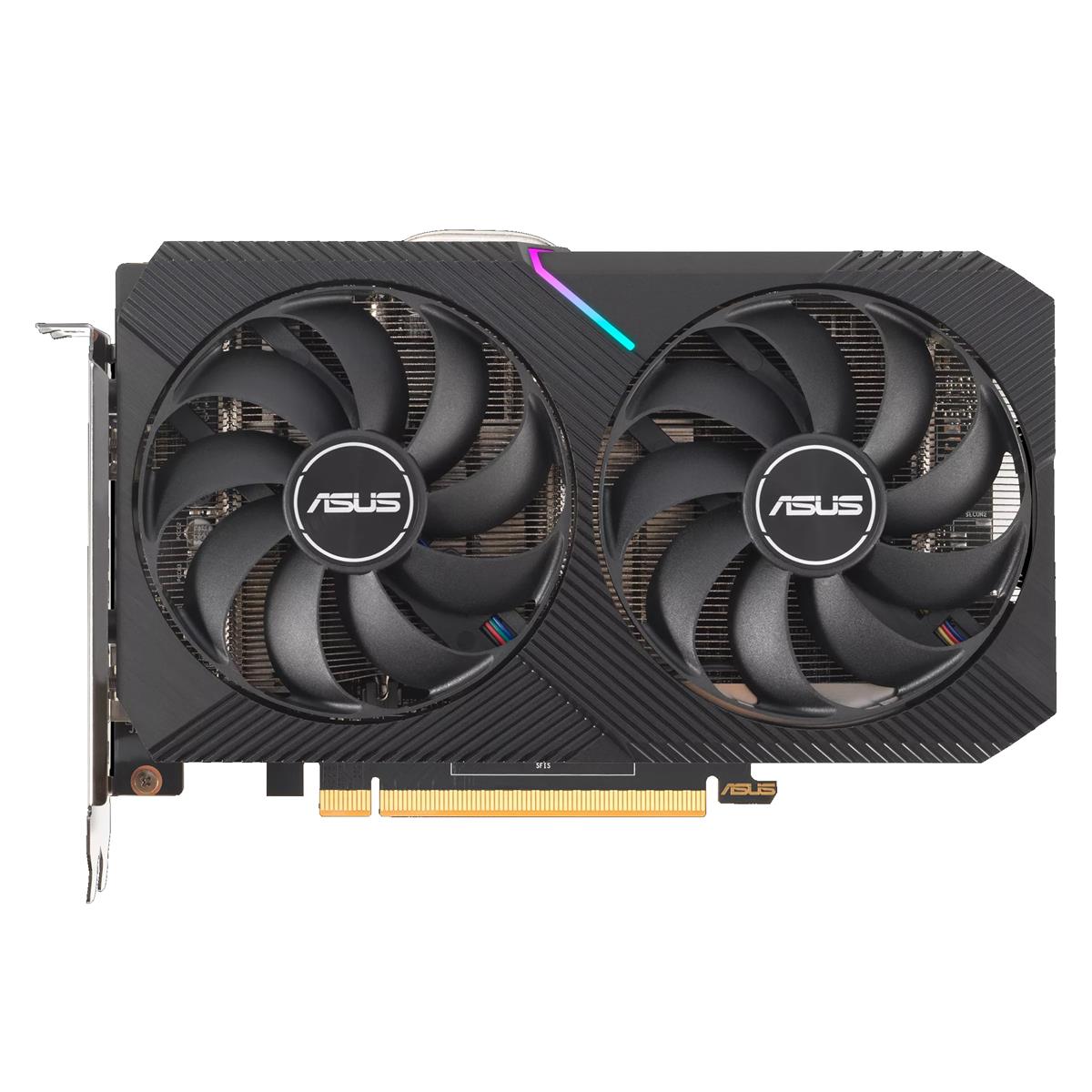 ASUS Dual Radeon™ RX 6500 XT OC Edition GDDR6 4GB with Axial-tech two powerful fans and a 2-slot design