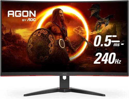 AOC C32G2ZE 32″ FHD 240Hz Curved Frameless Gaming Monitor